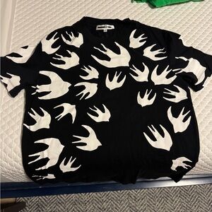 Alexander McQueen Black and White Short Sleeve Tee